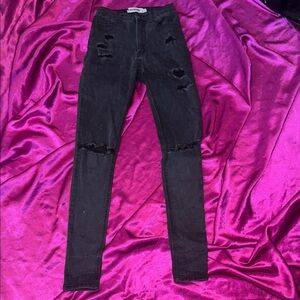 The Rockn Rev size 2 Black Distressed Skinny Jeans high waist
